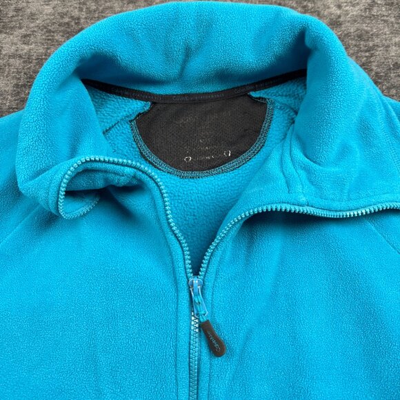 Calvin Klein Performance Women’s Fleece Jacket Medium Blue Full Zip Embroidered - Picture 5 of 11